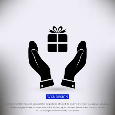 Ekibimizi hediye düz simgesinin 