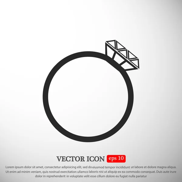 Ring flat ikonen — Stock vektor