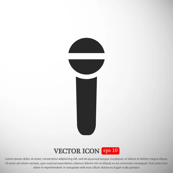 Mikrofon flach — Stockvektor