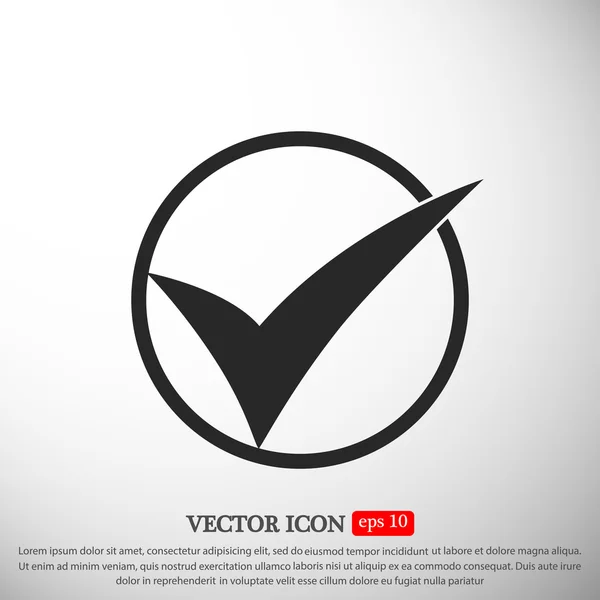 Ok icône plate — Image vectorielle