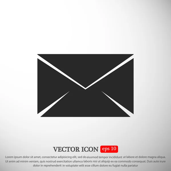 Black envelope icon — Stock Vector