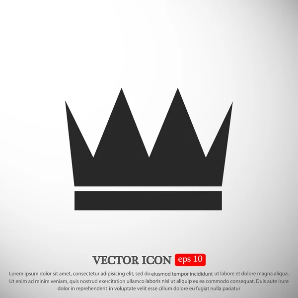Roi couronne icône — Image vectorielle