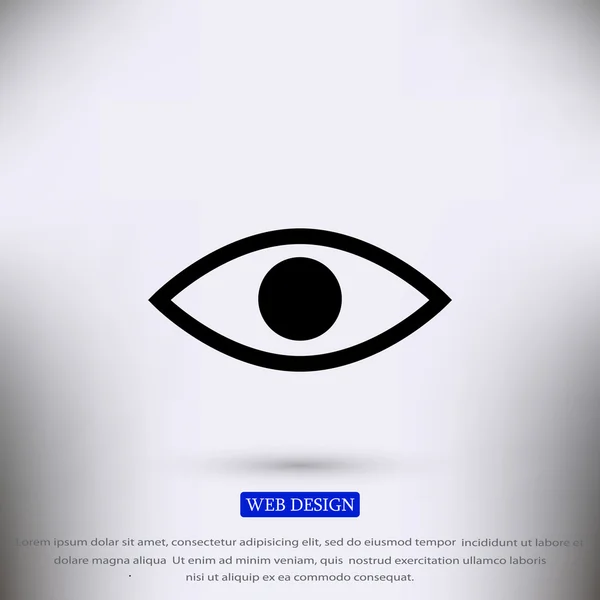 Ícone plano dos olhos —  Vetores de Stock