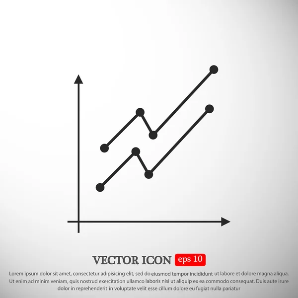 Wirtschaftsdiagramm-Symbol — Stockvektor