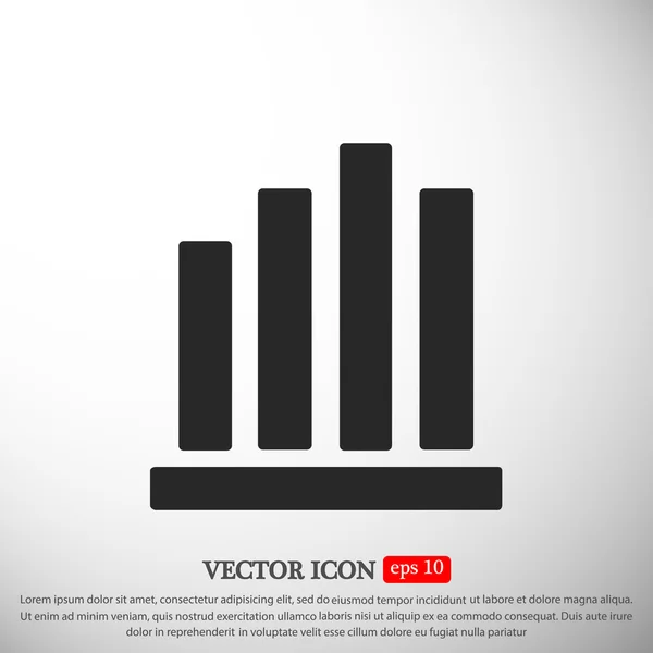 Graph flat icon — Stock Vector