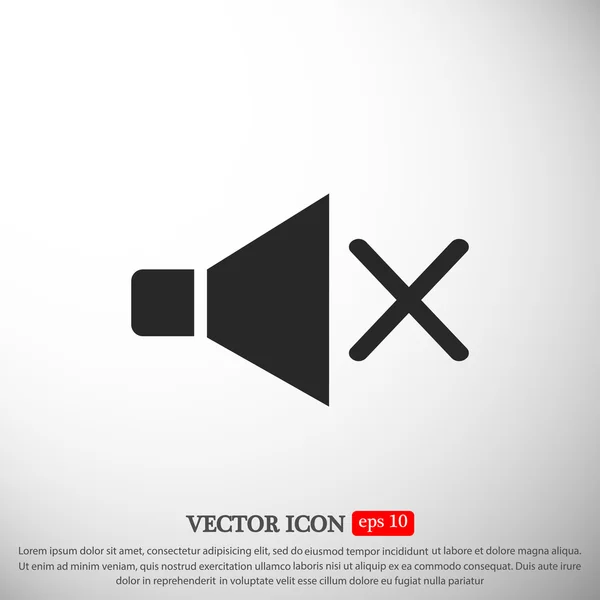 Haut-parleur Flat Icon — Image vectorielle
