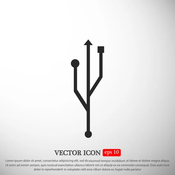 Icône signe USB — Image vectorielle