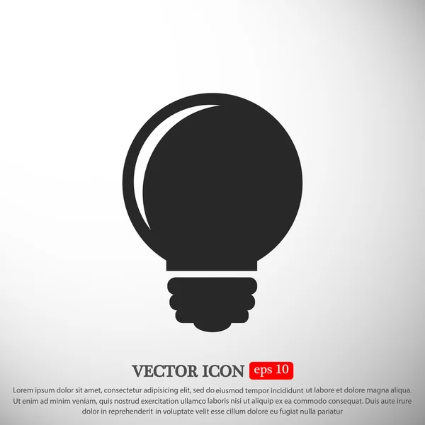 Light bulb flat icon — Stock Vector