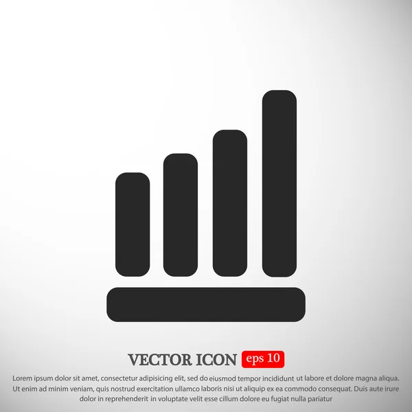 Icône plate graphique — Image vectorielle