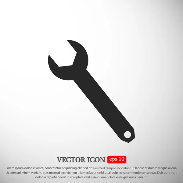 Wrench flat icon — Stock Vector