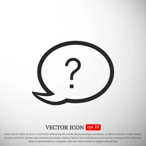 Chat, question flat icon — Stock Vector