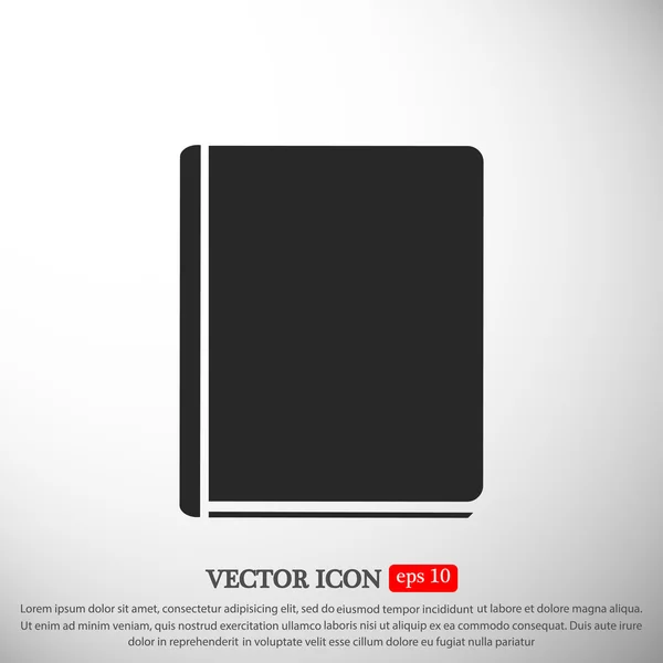 Fermer l'icône du livre — Image vectorielle