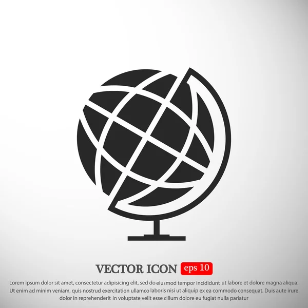 Globe flat icon — Stock Vector