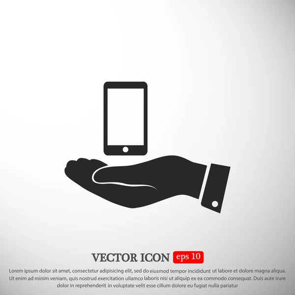 Icono plano móvil — Vector de stock