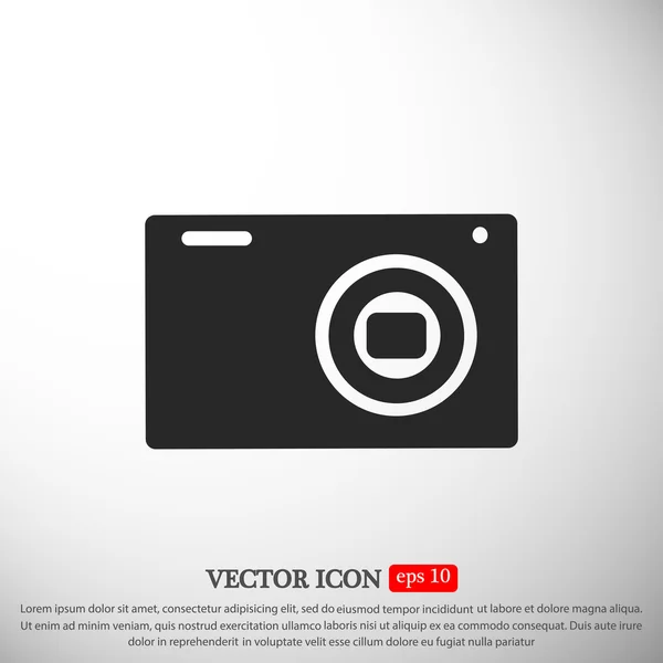 Camera photo  flat icon — Stock Vector