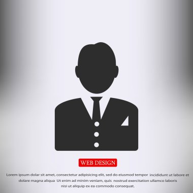 İşadamı Düz Simge