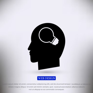 Yaratıcı fikirler ampul kavramı simgesi