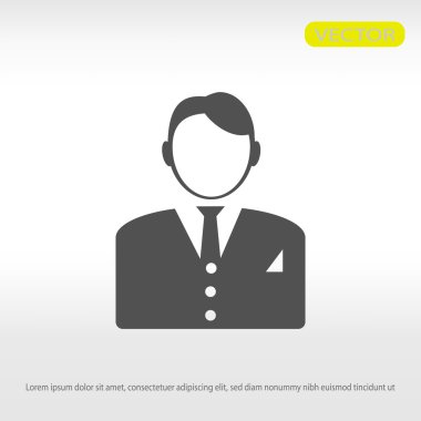 İşadamı Düz Simge