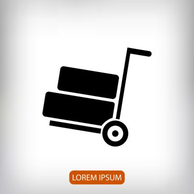 el arabası düz simgesi