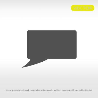 Konuşma balonu düz simgesinin