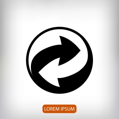 geri dönüşüm işareti simgesi