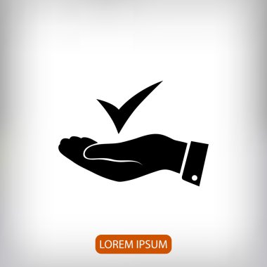 düz simgesi onaylamak