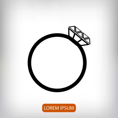 Yüzük düz simgesi