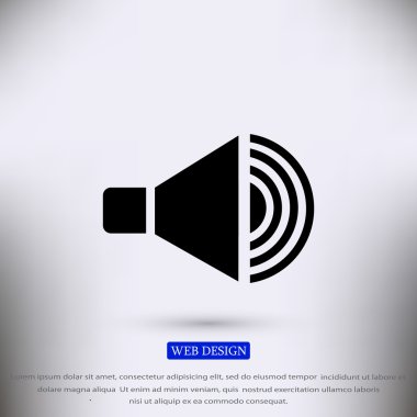 düz hoparlör simgesi