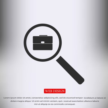 arama iş düz simgesi  