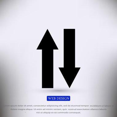 yukarı ve aşağı okları simgeler