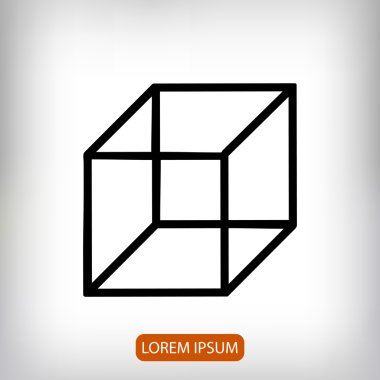 Geometrik küp simgesini