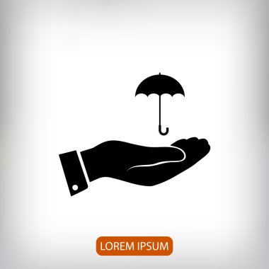 El simgesi olan şemsiye