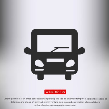 Otobüs Düz Simgesi