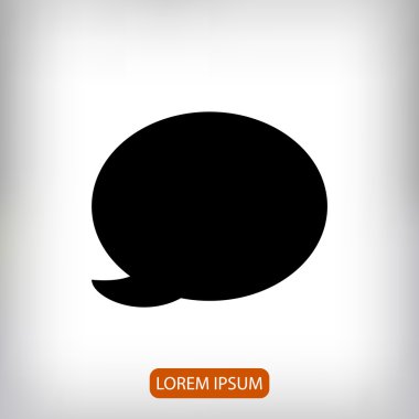 Konuşma balonu düz simgesinin
