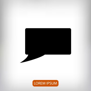 Konuşma balonu düz simgesinin