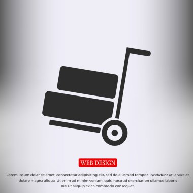 el arabası düz simgesi