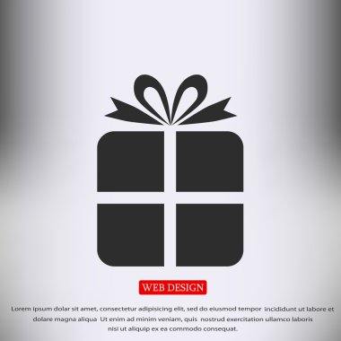 hediye simgesi düz simgesi 