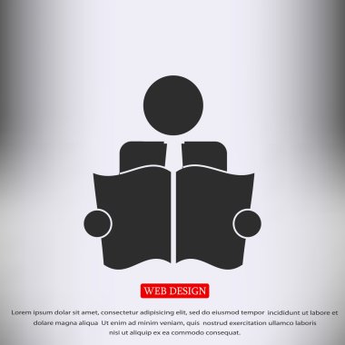 kitap okuyucu işareti simgesi