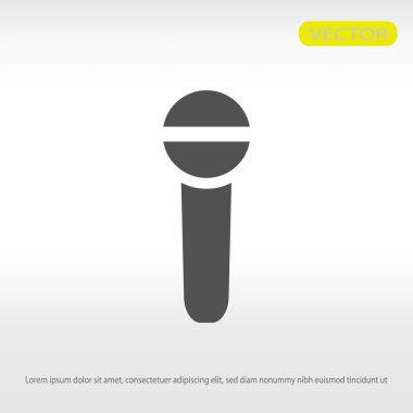 mikrofon düz simgesi