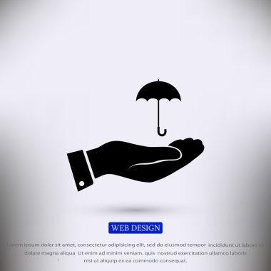 El simgesi olan şemsiye