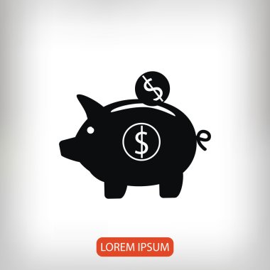 kumbara düz simgesi 