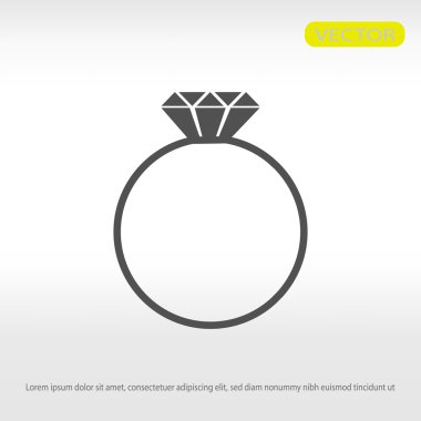 Yüzük düz simgesi