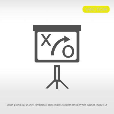 Sunum işareti düz simgesi 