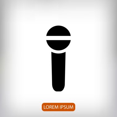 mikrofon düz simgesi