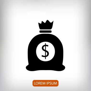 para çantası düz simgesi