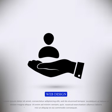 iş adam düz simgesi 