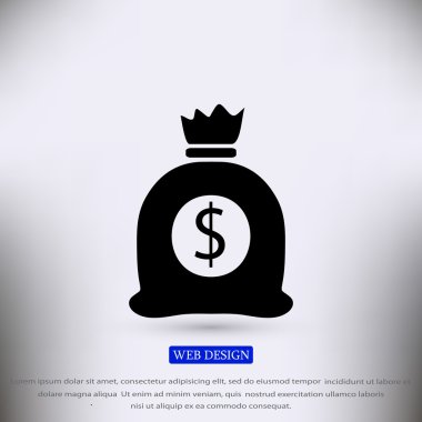 para çantası düz simgesi