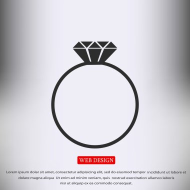 Yüzük düz simgesi