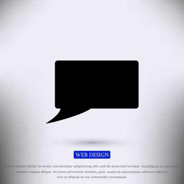 Konuşma balonu düz simgesinin