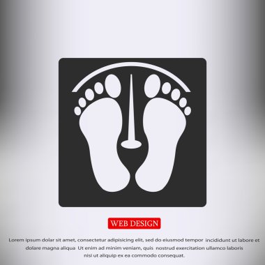 ayak izleri düz simgesi 